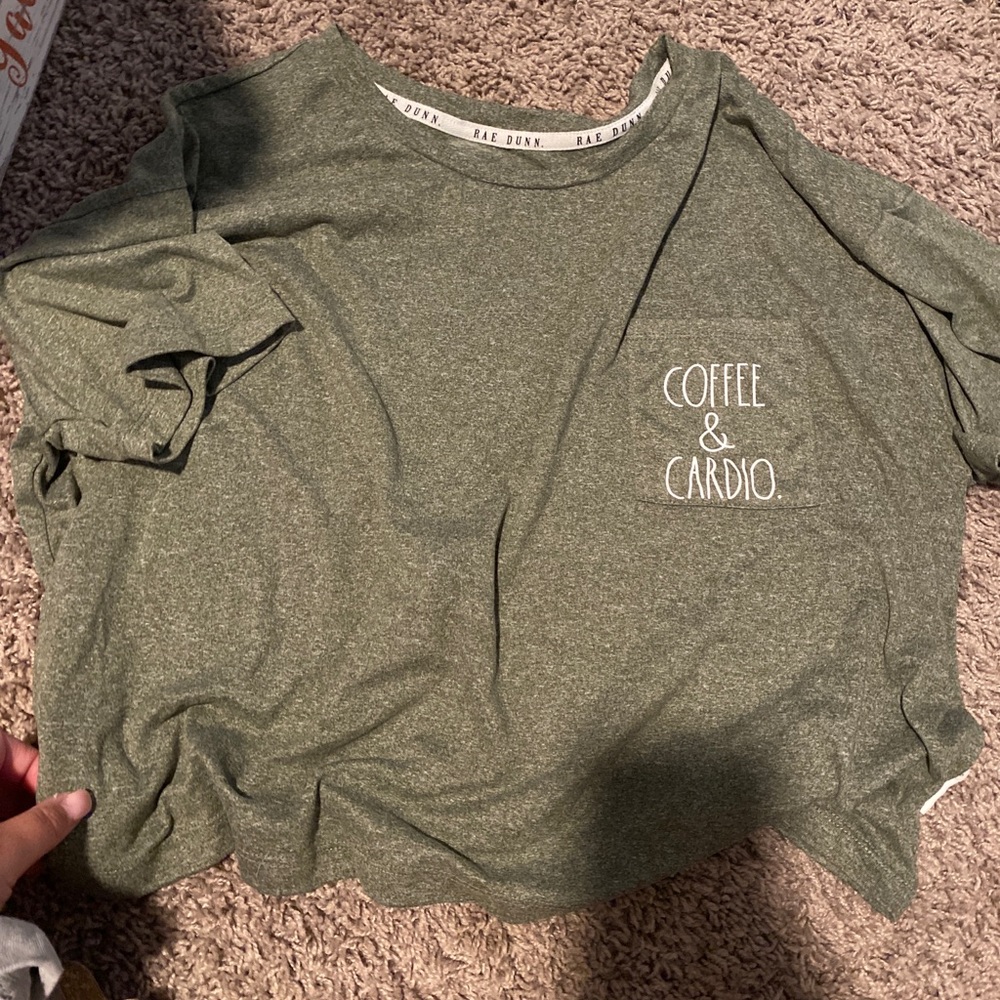 Rae Dunn oversized athletic cropped top